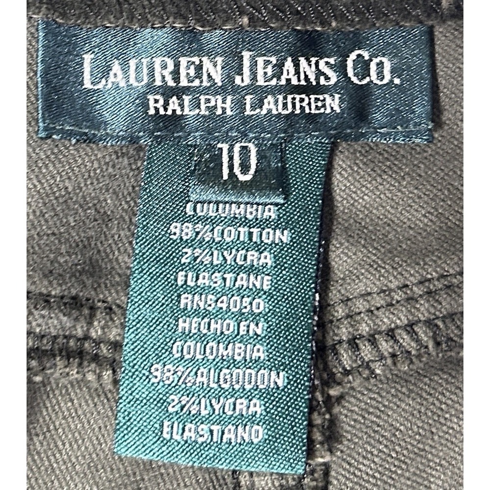 Ralph Lauren Jeans Women's Luxe Velvet Pants Olive Green Stretch Straight Leg 10 - Picture 8 of 9